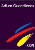 Książki o kulturze i sztuce - Artium Quaestiones XXVII - miniaturka - grafika 1
