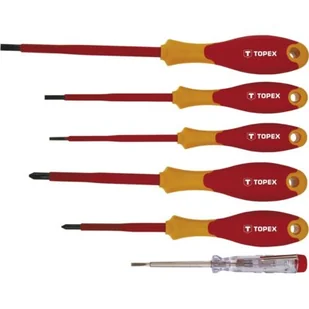 Topex wkrętaki elektrotechniczne, komplet 6 sztuk, , 39D150 - Śrubokręty - miniaturka - grafika 1