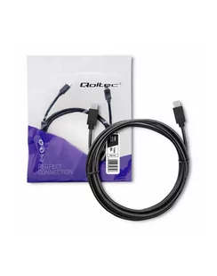 Qoltec Kabel USB 3.1 typ C męski | USB 3.1 typ C męski | 1.4m | Czarny - Kable - miniaturka - grafika 2