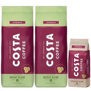 ZESTAW - Kawa ziarnista Costa Coffee Bright Blend zestaw 2x1kg + Costa Coffee Signature Blend 200g - Kawa - miniaturka - grafika 1