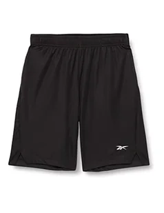 Reebok Męskie szorty z dzianiny, czarne, M, Nocna czerń, M - Spodenki damskie - miniaturka - grafika 1
