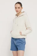 Bluzy damskie - Superdry bluza damska kolor beżowy z kapturem melanżowa - miniaturka - grafika 1