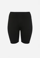 Spodenki damskie - Czarne Szorty Typu Kolarki z Gumką w Pasie Olifea - miniaturka - grafika 1