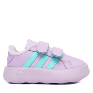 Buty dla dziewczynek - Sneakersy adidas Disney Frozen Grand Court JR5630 Fioletowy - miniaturka - grafika 1