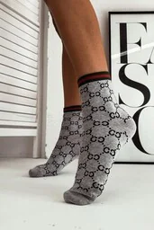 Skarpetki damskie z nadrukiem literek CC - Skarpetki damskie - miniaturka - grafika 1