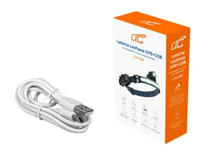 1 szt. Latarka czołowa LTC LED XPG 5W 300lm zoom + COB 400lm sensor ruchu aku. 2000 mAh USB typ-C - Latarki - miniaturka - grafika 3