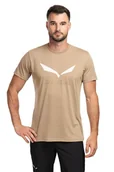 Koszulki męskie - Salewa Koszulka trekkingowa męska Solidlogo Dry SS beżowa 50_L - miniaturka - grafika 1