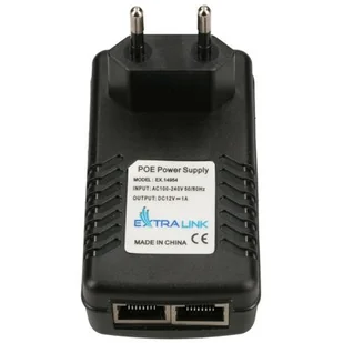 ExtraLink POE-12-12W 12V 12W 1A POWER ADAPTER WALL PLUG - Patchcordy - miniaturka - grafika 1