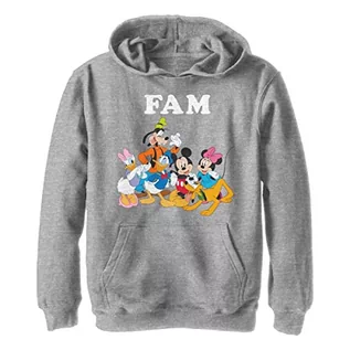 Bluzy dla chłopców - Disney Chłopięca bluza z kapturem Mickey Fam, Athletic Heather, S - grafika 1