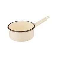 Rondle - Silesia Emalia Rybnik RONDEL EMALIOWANY Z TRZONKIEM 1,0L ŚR.14CM WYS.7CM KREM - miniaturka - grafika 1