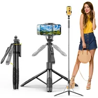 Selfie stick - BARDZO DUŻY STATYW 153CM PILOT UCHWYT KIJ SELFIE TRIPOP TRÓJNÓG ROZKŁADANY - miniaturka - grafika 1