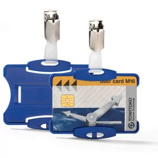 Etui do kart z klipem 54x85mm niebieskie 25 sztuk /811806/ - Etui na dokumenty i karty - miniaturka - grafika 1