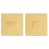 Szyldy i rozety - METALBUD Rozeta podklamkowa do wc Zumba złota mosiądz - miniaturka - grafika 1