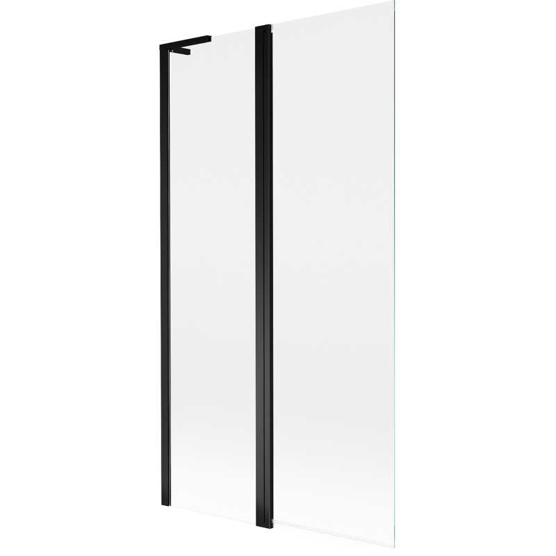 Mexen Mist L parawan nawannowy 2-skrzydłowy 100 x 150 cm, transparent, czarny - 8A9L-100-011-70-00