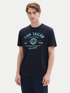 Koszulki męskie - Tom Tailor T-Shirt 1037735 Granatowy Regular Fit - miniaturka - grafika 1