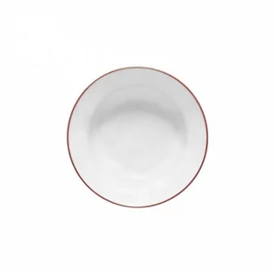 Costa Nova Talerz głęboki Beja White Red 21 cm - Talerze - miniaturka - grafika 1
