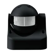 Czujniki ruchu i zmierzchu - Czujnik ruchu PIR MS002 czarny IP44 230 V - miniaturka - grafika 1