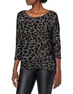 Koszulki i topy damskie - ONLY T-shirt damski, Dark Grey Melange/Aop: camil, M - miniaturka - grafika 1