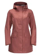 Kurtki i kamizelki sportowe damskie - Jack Wolfskin Kurtka przeciwdeszczowa "Cape York" w kolorze koralowym - miniaturka - grafika 1