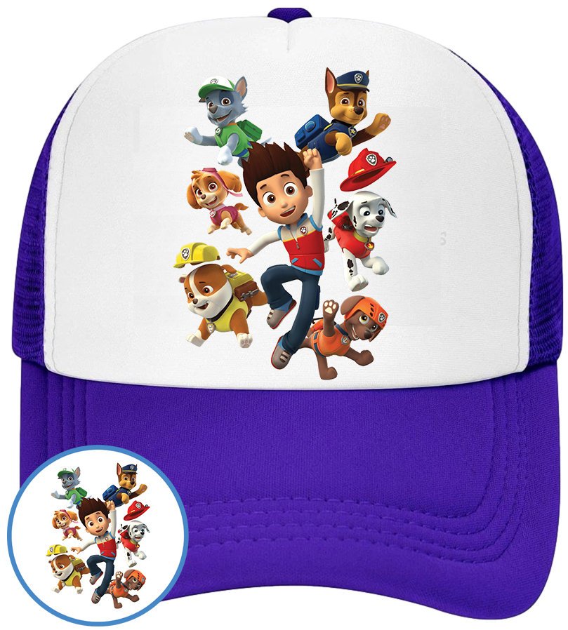CZAPKA Z DASZKIEM PSI PATROL DLA DZIECI SIATKA NIEBIESKA BEJSBOLÓWKA