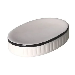 Mydelniczka JUVE, 13 x 9 x 2,5 cm, biały - Mydelniczki i dozowniki mydła - miniaturka - grafika 1