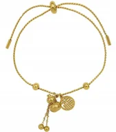 Bransoletki - Złota Elegancka Bransoletka Luksusowa Stal Szlachetna - miniaturka - grafika 1