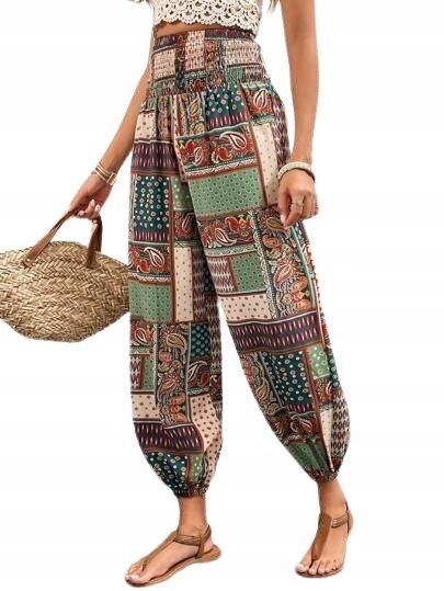 SHEIN SPODNIE DAMSKIE MIX WZORÓW CASUAL 40/42 ŁLK