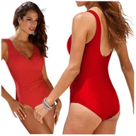 Stroje kąpielowe - STRÓJ KĄPIELOWY PLUS SIZE KOSTIUM PLAŻA BASEN JEDNOCZĘŚCIOWY WYSZCZUPLAJĄCY XL - miniaturka - grafika 1
