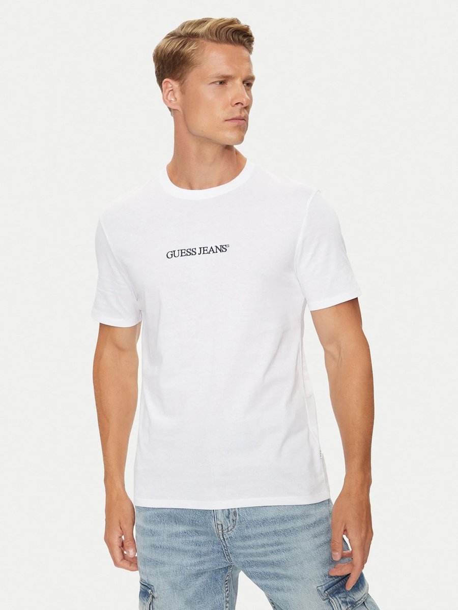 T-shirt męskie guess jeansy m4yi52 k8hm0 g011 pure biały