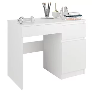 Meble Biurko komputerowe stolik 90cm białe N31 - Biurka dla dzieci - miniaturka - grafika 1