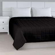 Narzuty - Dekoria Narzuta pikowana w kratę Black czarny) szer.170 × dł.210 cm Cotton Panama 499-702-09 - miniaturka - grafika 1