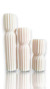 ZESTAW ŚWIEC SOJOWCH TWIRL 3SZT RĘKODZIEŁO PROSTE ŚWIECE BOHO - Świece - miniaturka - grafika 1