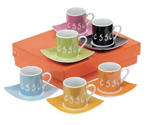 Zestaw do espresso LA DOLCE VITA, kolorowy - Filiżanki - miniaturka - grafika 1