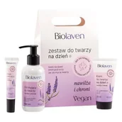 Żele do mycia twarzy - BIOLAVEN Zestaw do twarzy na dzień (żel myjący, 150ml + krem, 50ml + krem pod oczy, 15ml) - miniaturka - grafika 1