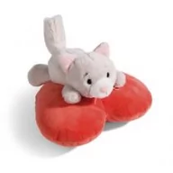 Maskotki i pluszaki - NICI 49404 Maskotka pluszowa Kot uroczy 13cm leżący na sercu - miniaturka - grafika 1