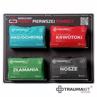 Apteczki i materiały opatrunkowe - Aedmax TRAUMA KIT Apteczka Modułowa AKZN - Punkt Pierwszej Pomocy - Tablica 4 (ciemny) - miniaturka - grafika 1