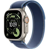 Smartwatch - Apple Watch Ultra 3 GPS + Cellular 49mm Tytan naturalny pasek Trail M/L Niebieski - miniaturka - grafika 1