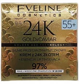 Kremy do twarzy - Eveline 24K Gold&Caviar Krem 55+ dzień/noc 50ml - miniaturka - grafika 1