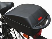 Sakwy rowerowe - Fischer kufer na bagażnik rowerowy, czarny, 19 x 26 x 42 cm 86500 - miniaturka - grafika 1
