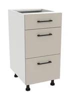 Szafki kuchenne - Szafka Dolna Presto 3 Szuflady 40X82 Cm Płyta Laminowana Biały/Kaszmir - miniaturka - grafika 1