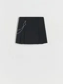 Sukienki i spódniczki dla dziewczynek - Reserved - Plisowana spódnica z łańcuszkiem - czarny - miniaturka - grafika 1