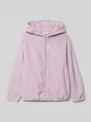 Swetry dla dziewczynek - Bluza rozpinana z kapturem i wpuszczanymi kieszeniami - miniaturka - grafika 1