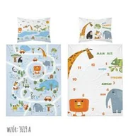 Pościel dla dzieci - Detexpol Pościel bawełniana 90x120 Zwierzaki 3619 A mam już tyle lat miesięcy i dni niebieska biała dziecięca Kids 1 - miniaturka - grafika 1