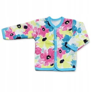 KAFTAN kaftanik 116 KOSZULKA bluzka DZIECIĘCA rozpinana w KWIATUSZKI - Kaftaniki dla niemowląt - miniaturka - grafika 1