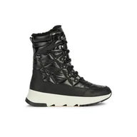 Kozaki damskie - Damskie Buty zimowe GEOX FALENA B ABX D26HXB-043FU-C9999 – Czarny - miniaturka - grafika 1
