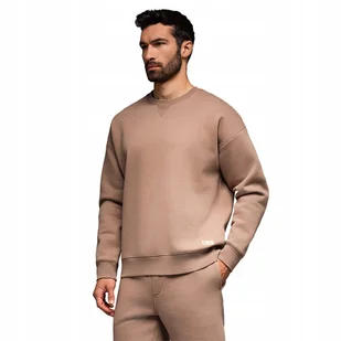 Klasyczna dresowa bluza unisex basic brązowa Ombre OU-SNBC-0104 V16 XL/XXL - Bluzy męskie - miniaturka - grafika 1