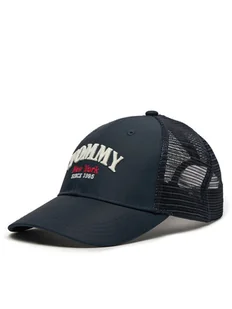 Tommy Hilfiger Czapka z daszkiem Varsity AU0AU01953 Granatowy - Czapki dla dzieci - miniaturka - grafika 1