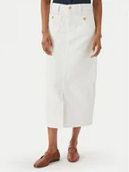 Spódnice - Tommy Hilfiger Spódnica jeansowa WW0WW48607 Biały Regular Fit - miniaturka - grafika 1