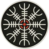 Odzież taktyczna i umundurowanie - Naszywka M-Tac Hełm Grozy 3D PVC - Czarna/Biała (51221233) - miniaturka - grafika 1