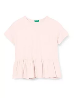 Koszulki dla dziewczynek - United Colors of Benetton Koszulka dziewczęca z dzianiny, Różowy (róża 3e3), S - grafika 1